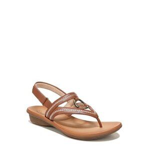SOUL Naturalizer Sunny Thong Slingback Sandals Brown 6 Wide Comfort $100